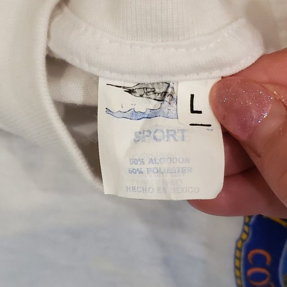 Vintage 90s Palancar Reef Cozumel Mexico White Thin Single Stitch Medium - Picture 10 of 10